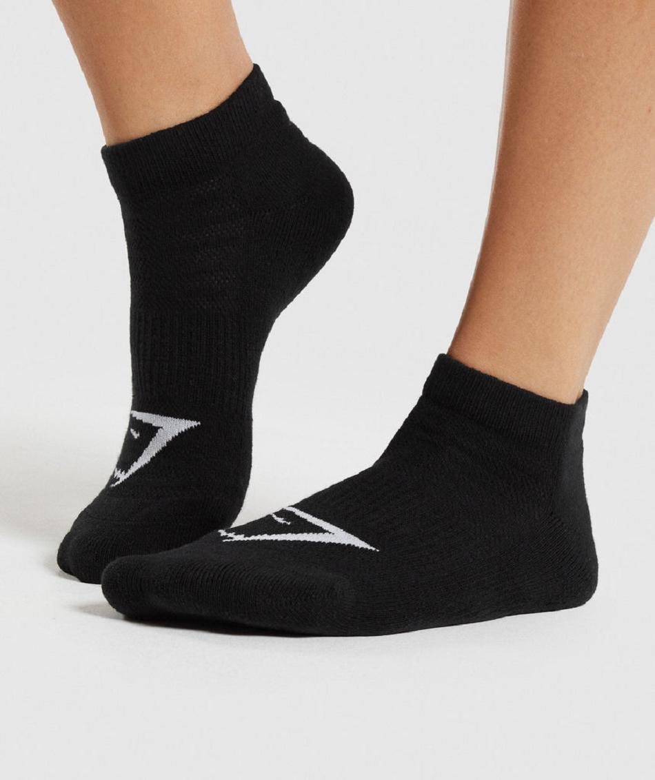 Gymshark Ankle 3pk Accessories Čarape Crne | HR 2022RVD